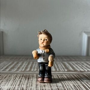 Berta Hummel Goebel Ceramic Christmas Ornament Boy Little Bell Ringer 1999